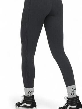 OFFLINE Aerie women's black Big Chill textured leggings Sz XL artsy